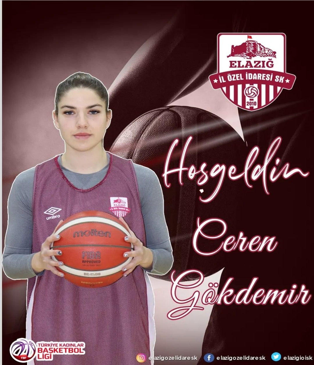 Elazığ İl Özel İdarespor Transfere Doymuyor.Bordo Beyazlı Ekip Son Olarak Ceren Gökdemir’i Kadrosuna Kattı