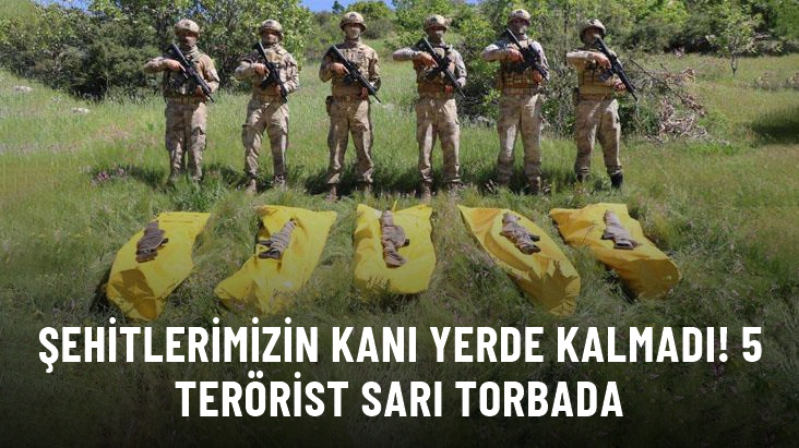 şehidin ardından Şırnak’ta başlatılan operasyonda 5 terörist öldürüldü