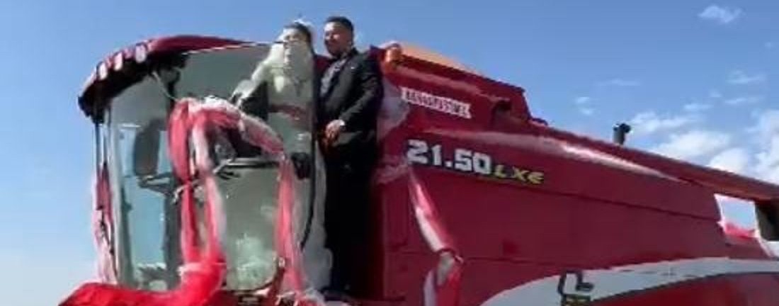 Biçerdöver, gelin arabası oldu