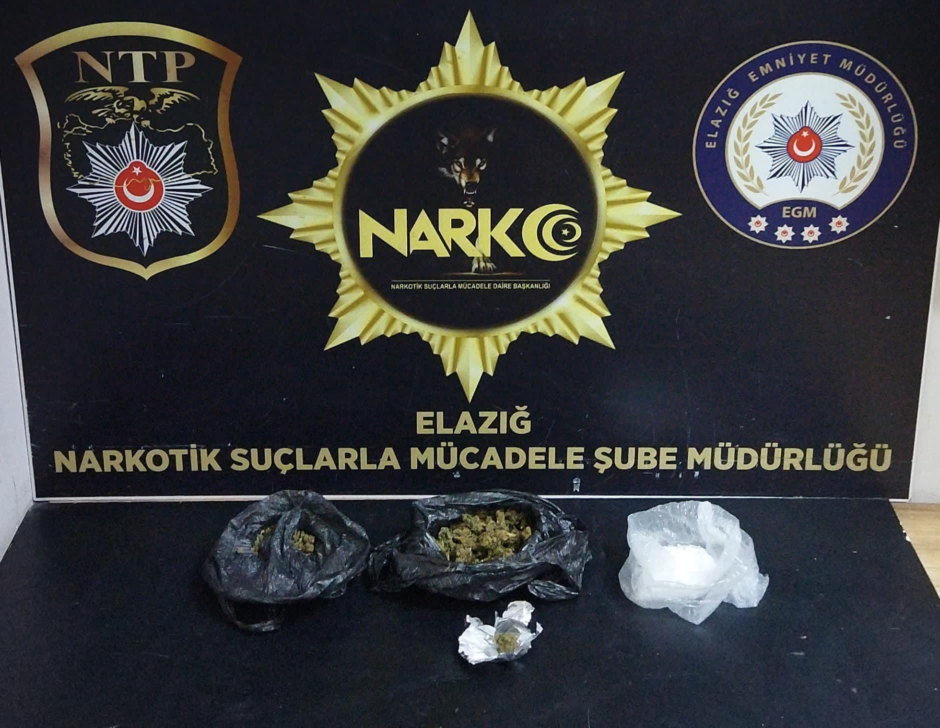 Elazığ Narkotik Suçlarla Mücadele Şube Müdürlüğü tarafından, sokak satıcılarına yönelik operasyon