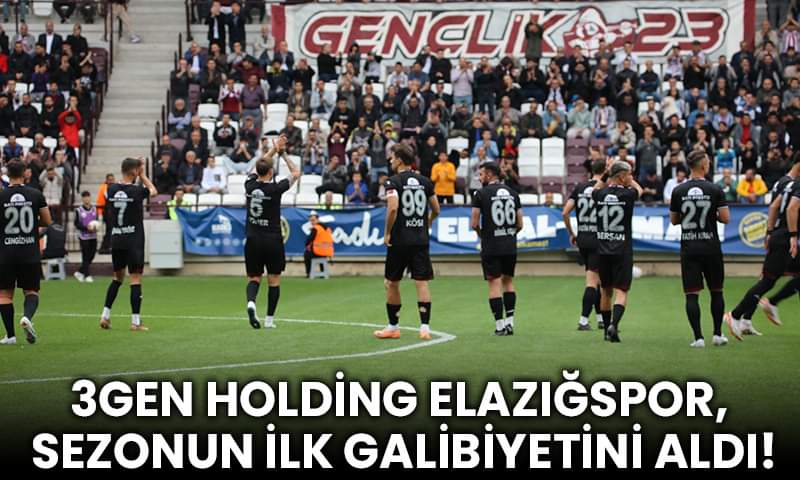 3Gen Holding Elazığspor, Evinde  Sezonun İlk Galibiyetini Aldı.