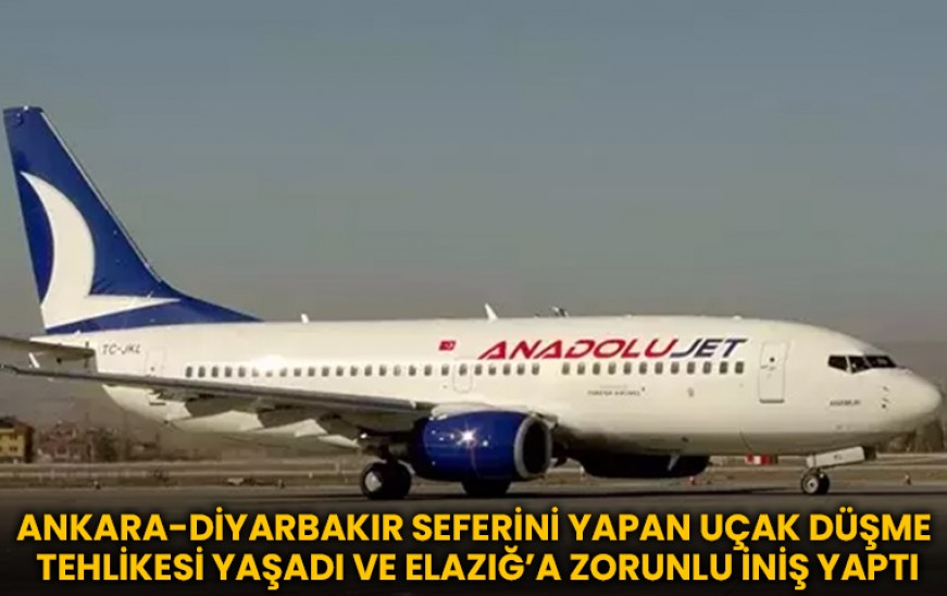 Ankara-Diyarbakır Seferini Yapan Uçak Düşme Tehlikesi Yaşadı Ve Elazığ’a Zorunlu İniş Yaptı