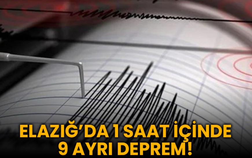 Elazığ’da 1 Saat İçinde 9 Ayrı Deprem