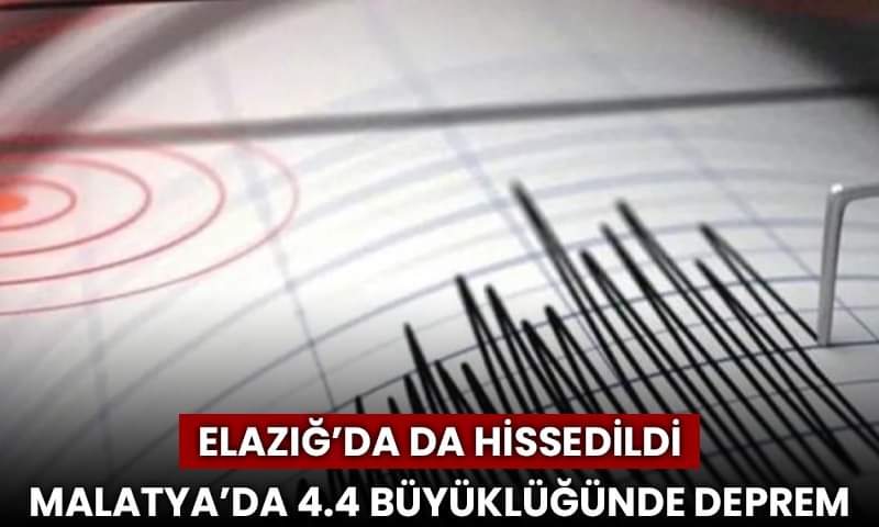 Malatya’da 4.4 Büyüklüğünde Deprem, Elazığ’da da Hissedildi