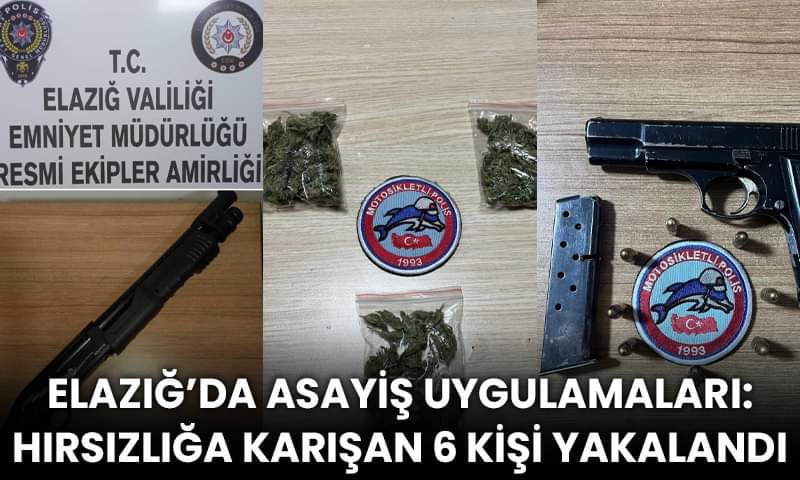 Elazığ’da Hırsızlığa Karışan 6 Kişi Yakalandı
