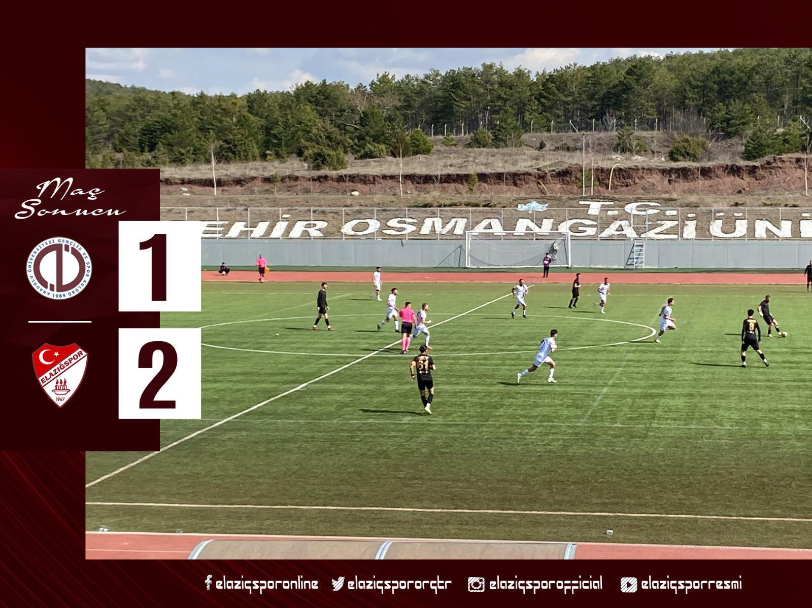 Elazığspor Anadolu Üniversitesi’ni 2-1’lik skorla mağlup ederek rakiplerinin puan kaybettiği haftada büyük avantaj sağladı.