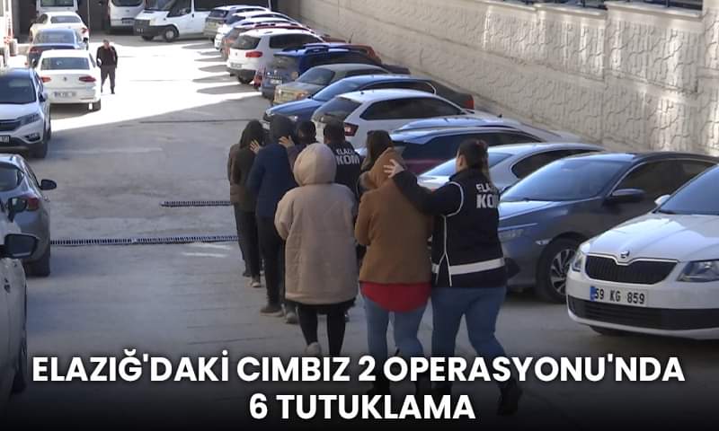 Elazığ’daki Cımbız 2 Operasyonu’nda 6 Tutuklama