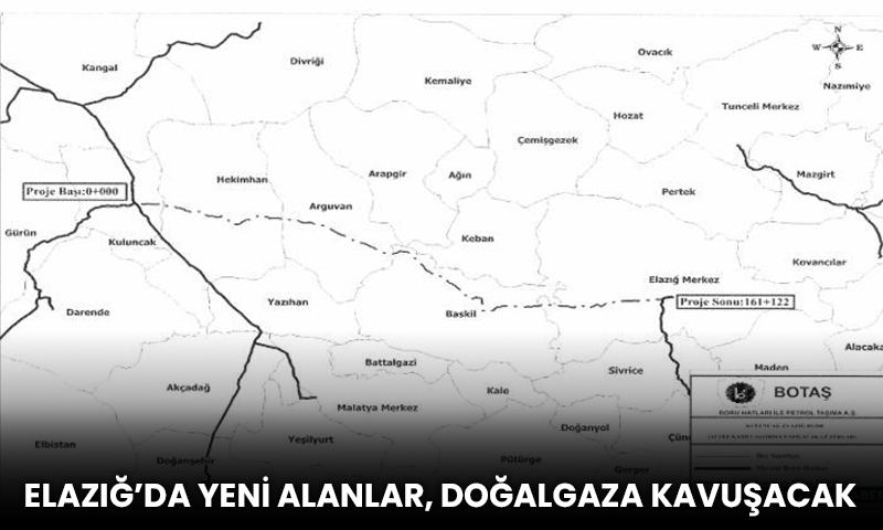 Elazığ’da Yeni Alanlar, Doğalgaza Kavuşacak