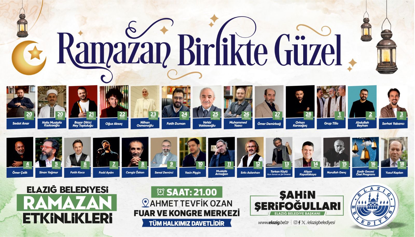 ELAZIĞ BELEDİYESİ’NDEN DOPDOLU RAMAZAN ETKİNLİKLERİ