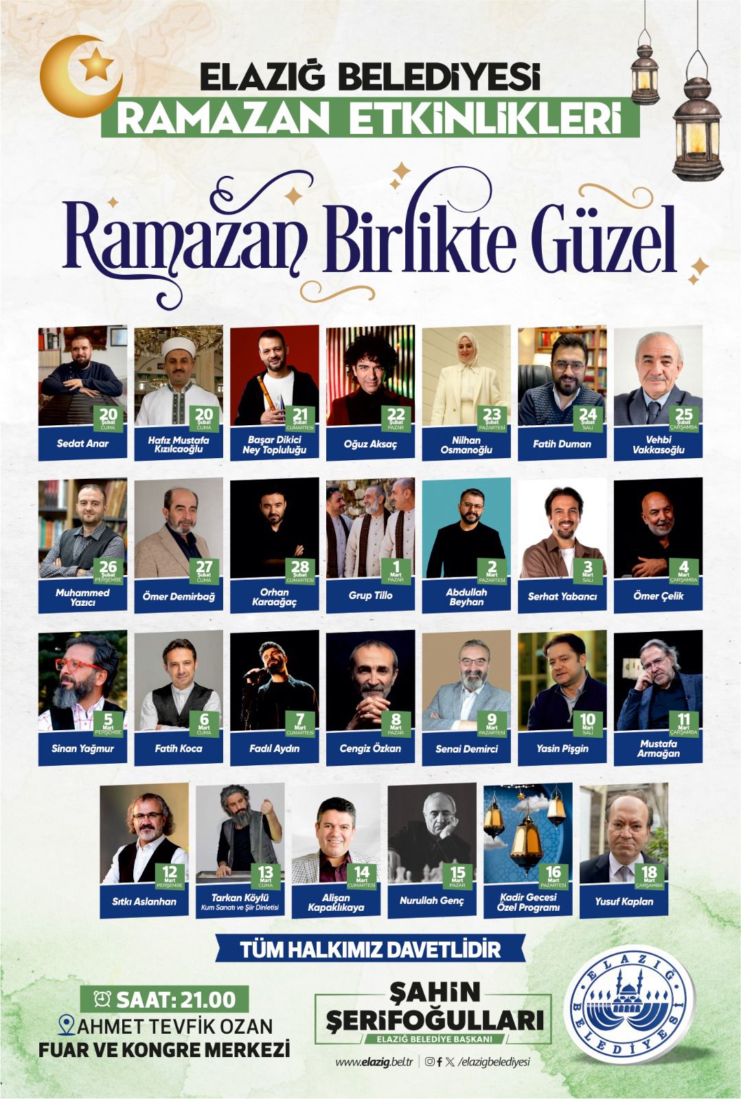 ELAZIĞ BELEDİYESİ’NDEN DOPDOLU RAMAZAN ETKİNLİKLERİ