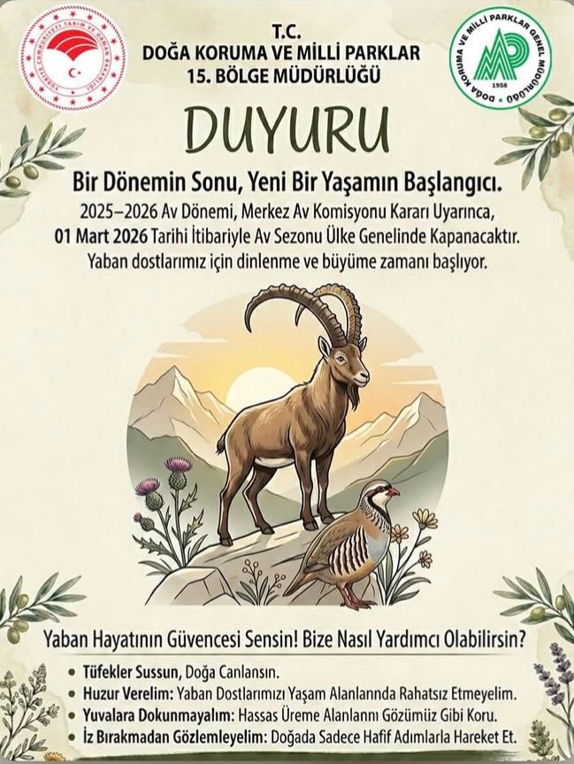 ELazığda  yaban  hayatında hassas dönem
