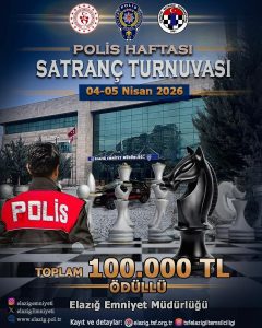 Elazığ Emniyet Müdürlüğü Ve Elazığ Gençlik Ve Spor İl Müdürlüğünce Ödüllü Satranç Turnuvası