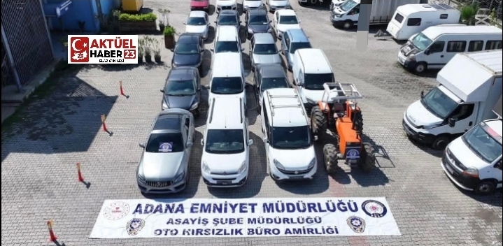 Adana merkezli 8 ilde düzenlenen operasyonda, depremde hasar gören araçlar