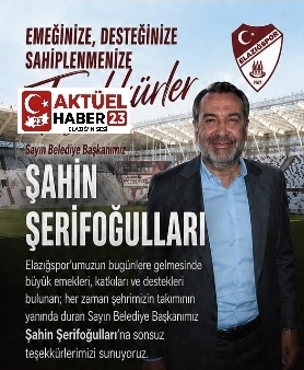 Abluka Elazığspor Taraftar Derneği’nden Başkan Şerifoğulları’na anlamlı teşekkür