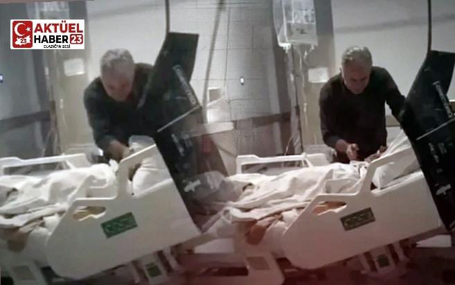 Hasta Yatağındaki Babasını Böyle Darp Etti