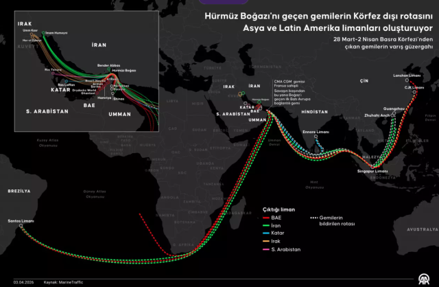 Savaştan bu yana bir ilk! Dünya 2 gemiyi adım adım takip ediyor