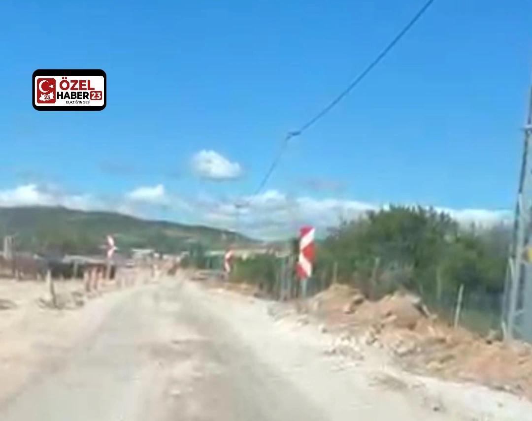 Baskil Yolundaki Bitmeyen Çalışmalar Şoförleri Kızdırdı: “Bu Yol Ne Zaman Bitecek?