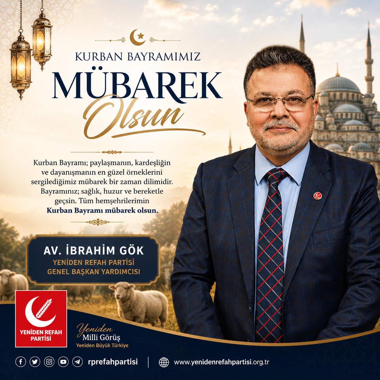 Başkan İbrahim Gök Bayramların toplumsal adaletin, kardeşliğin ve dayanışmanın güç kazandığı önemli manevi günler olduğunu ifade etti.