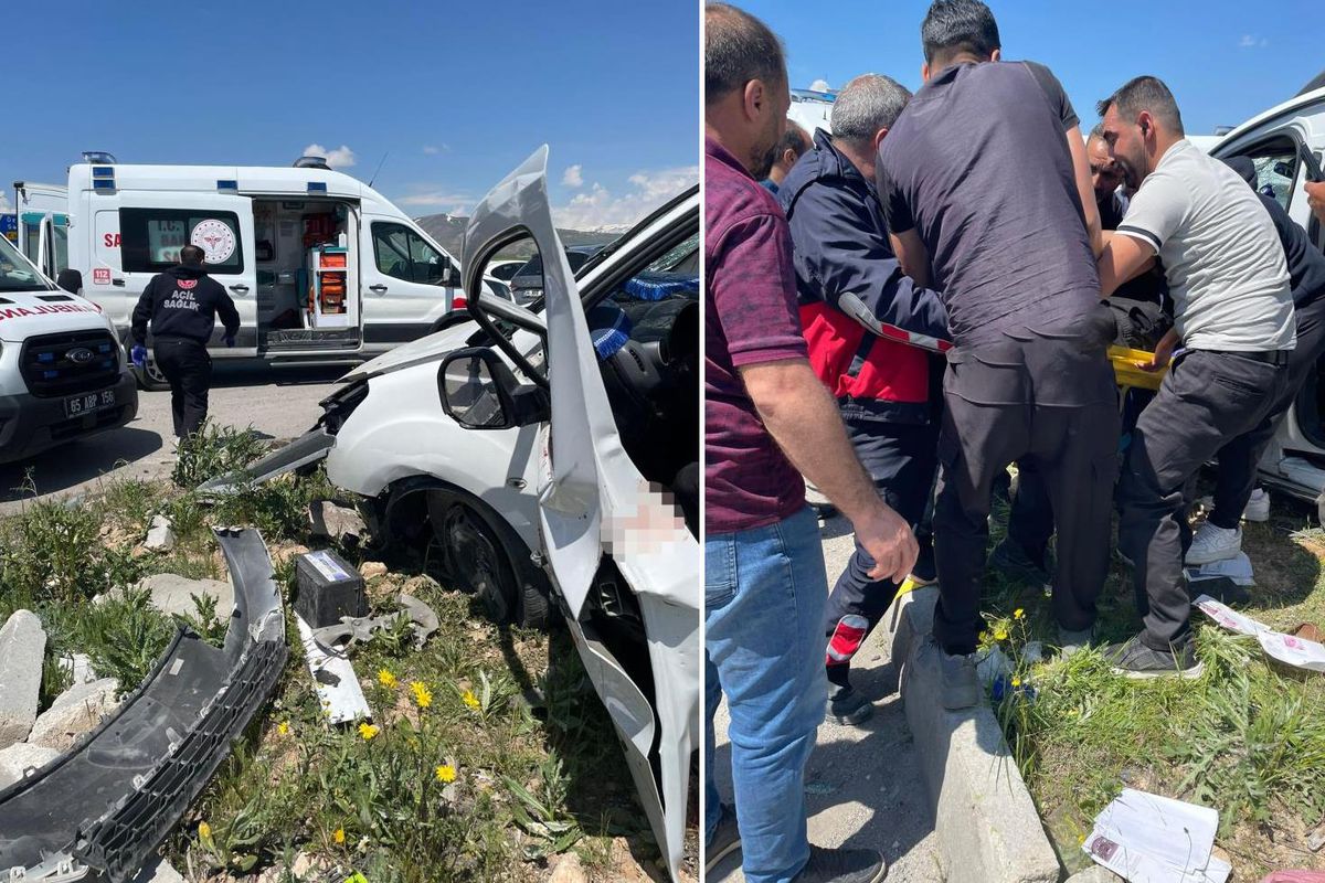Van’da iki otomobil çarpıştı! 4 kişi hayatını kaybetti