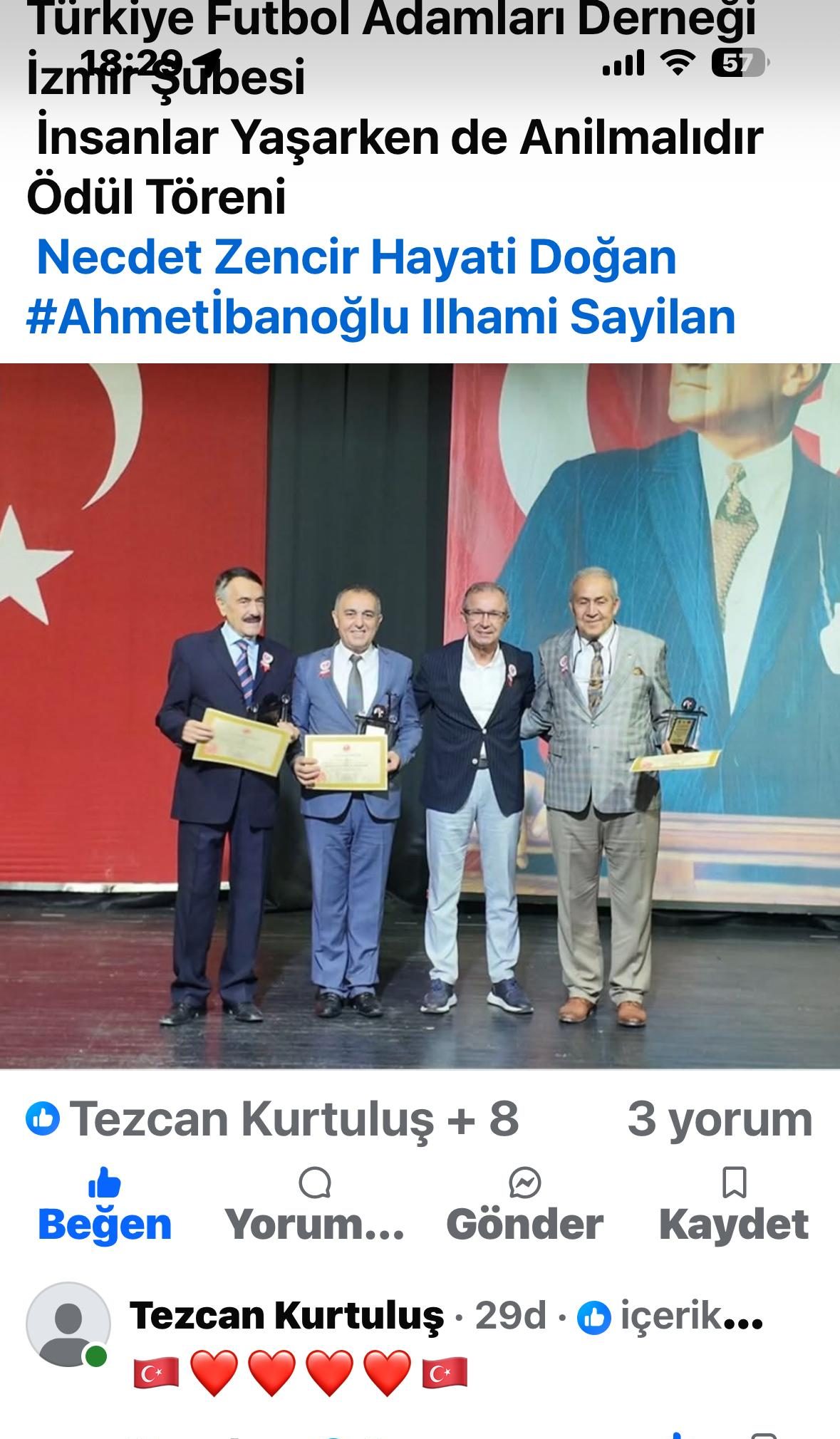TÜRFAD’TAN HEMŞERİMİZE BÜYÜK ÖDÜL